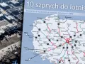 Mapa inwestycji kolejowych do CPK. Pokazuje 10 szprych, które połączą lotnisko z Polską i Europą.