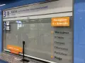 Kasa biletowa z informacją o trasach pociągów Leo Express: Warszawa, Kraków, Ostrawa, Ołomuniec, Pardubice, Praga.
