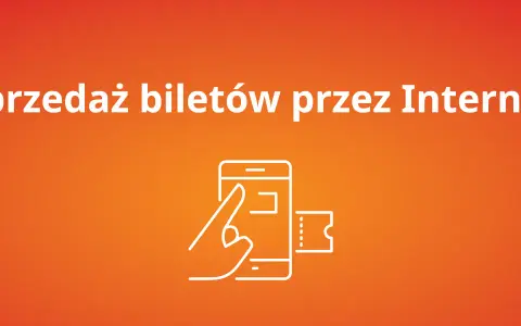 Grafika przedstawia ikonę smartfona z biletami i dłonią wskazującą na ekran.